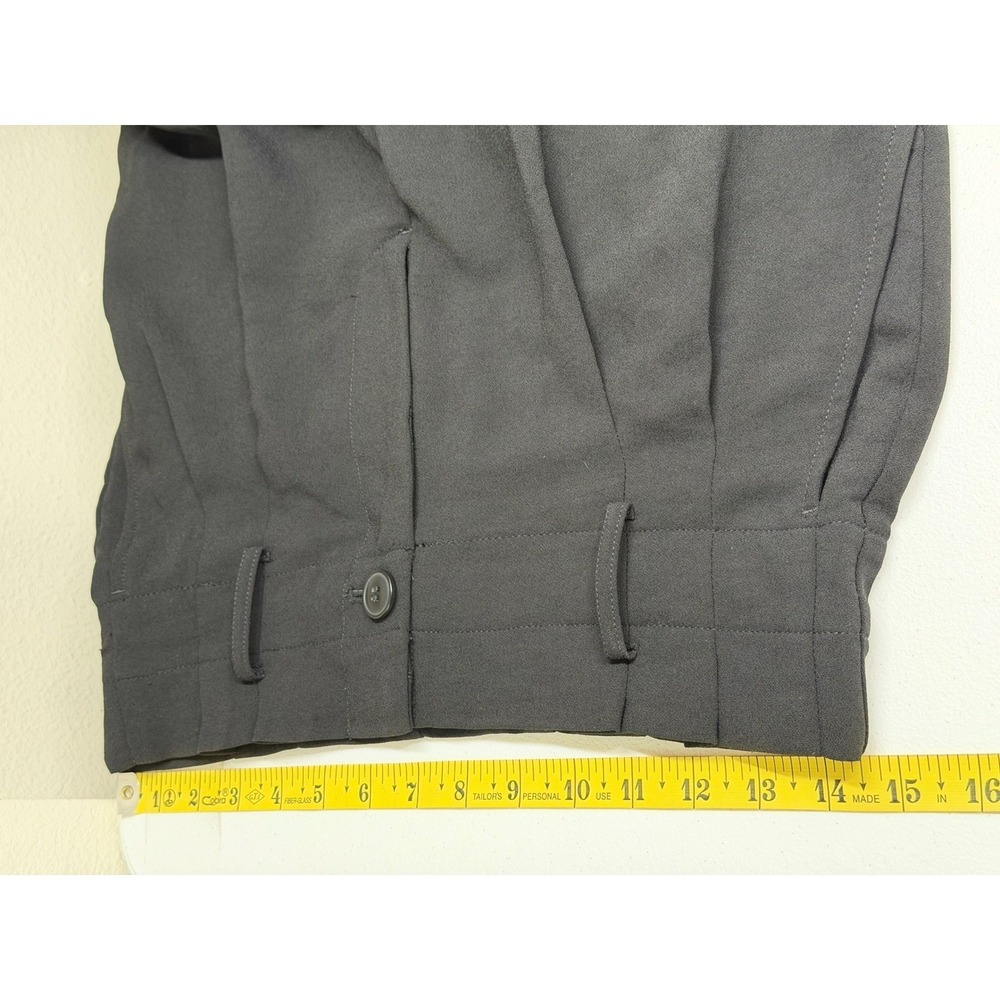 Madewell Pants Womens 2 Tall Black Pleated Tapered High Rise Minimalist Staple - Picture 6 of 8